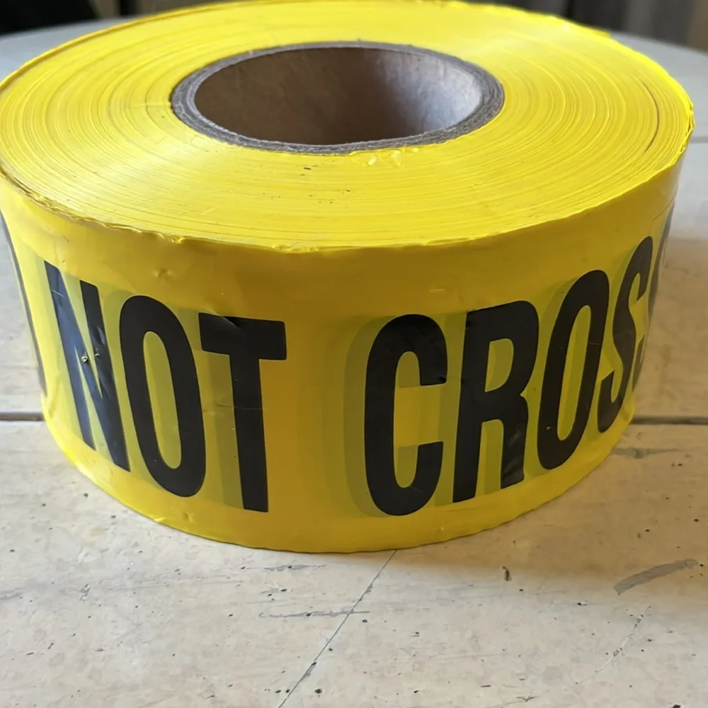 New CRIME SCENE DO NOT CROSS - Yellow Tape‎ 3” X 1000 feet Fun for Halloween